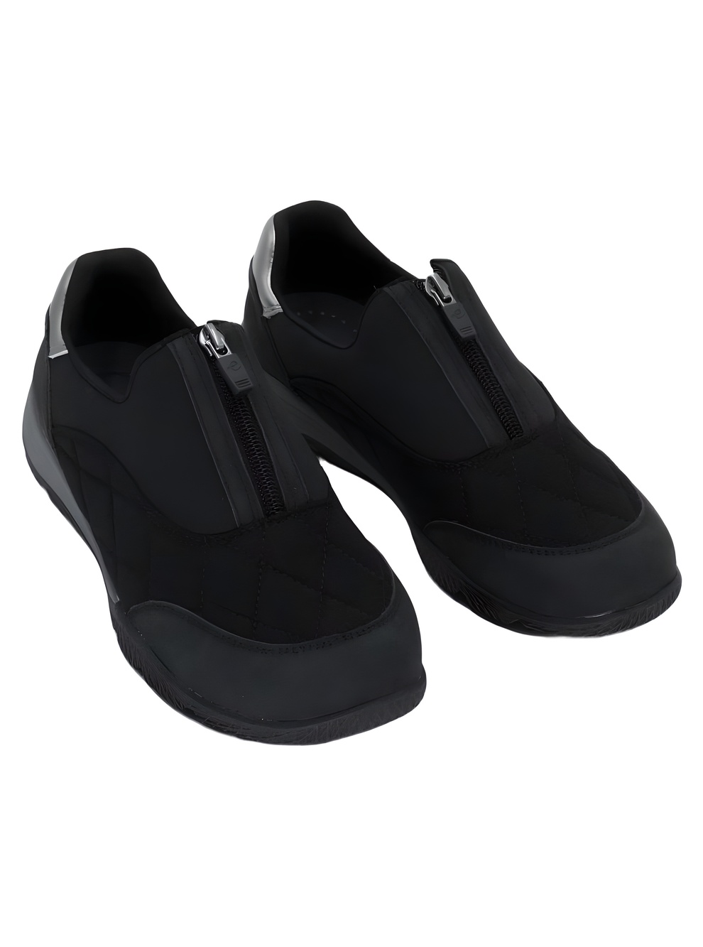 Easy Spirit Barron 2 Black Quilted Front Zip Walking Shoes Size 7.5W